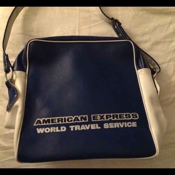 Vintage American Express Blue Chic Travel Tote Bag - Picture 1 of 6